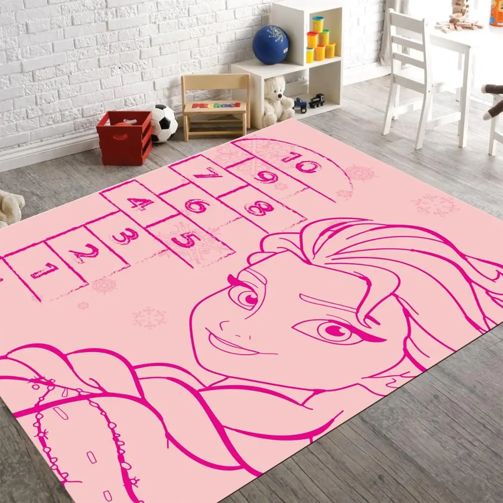 

Frozen And Hopscotch 7 Non Slip Floor Carpet, Teen's Carpet