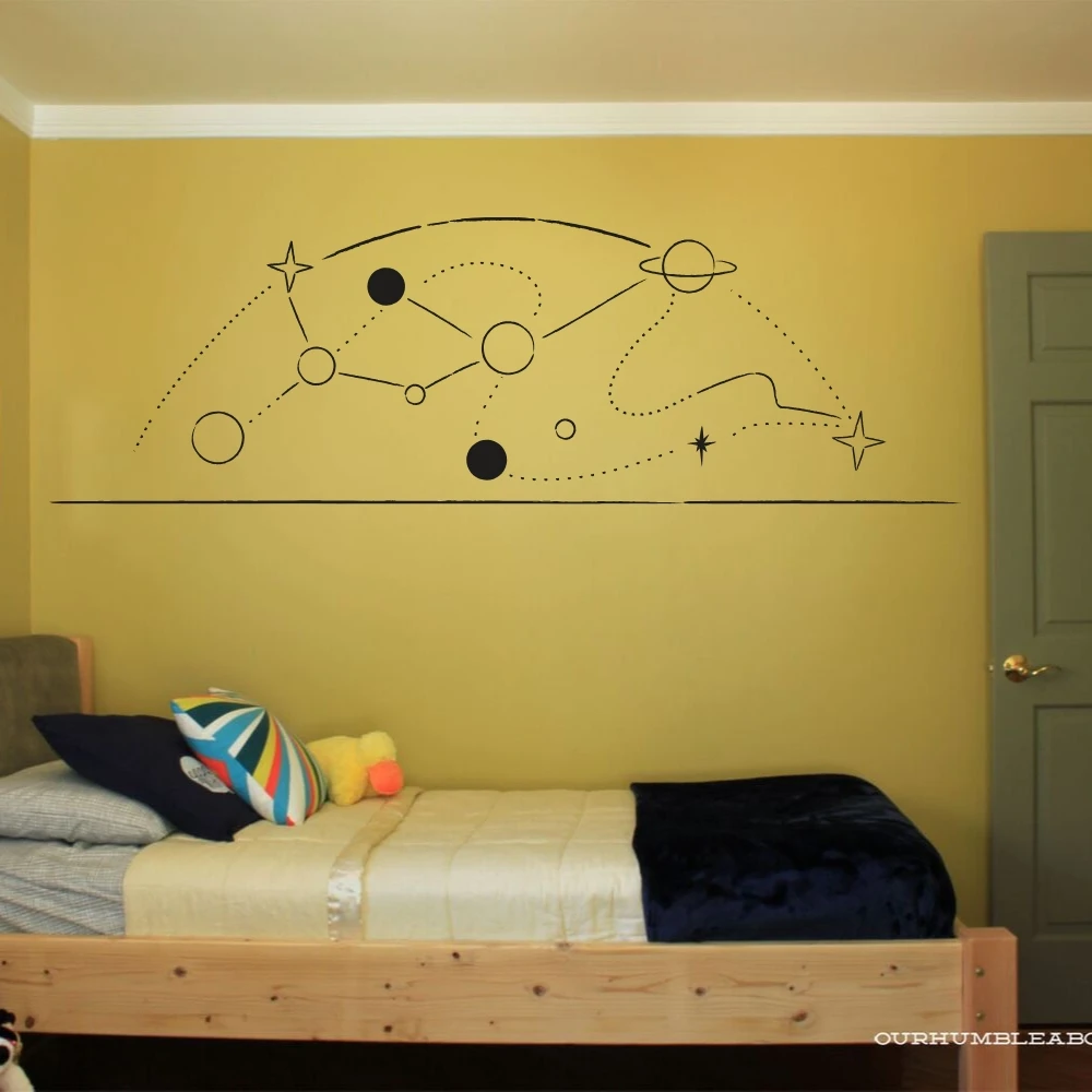 

Half Galaxy Stars Wall Sticker Decal For Kid's Room Decoration with Different Kinds of color to choose A0096