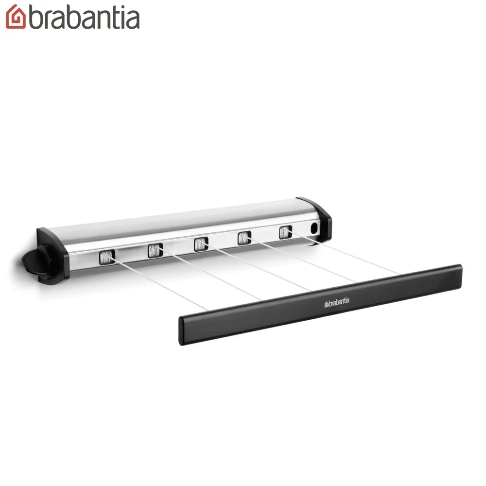 Сушилка настенная для белья Brabantia 22м навески стальная матовая 385766 | Дом и сад