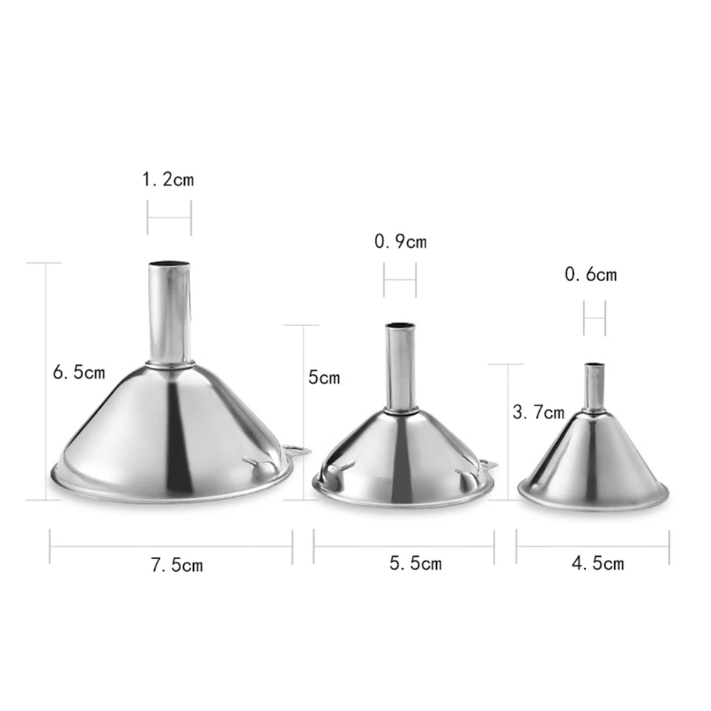 

Stainless Steel Household Funnel Mini Oil Wine Integrated Funnel Liquid Dispenser Portable Funnels Be Hung Funnel Kitchen Tools