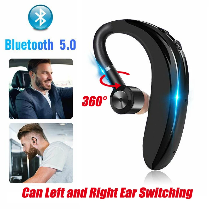 

Y10 Single Ear Hanging Headset Bluetooth 5.0 Sports HiFi Earphone Long Standby Mini Ear Hook Wireless Business Stereo Headphones