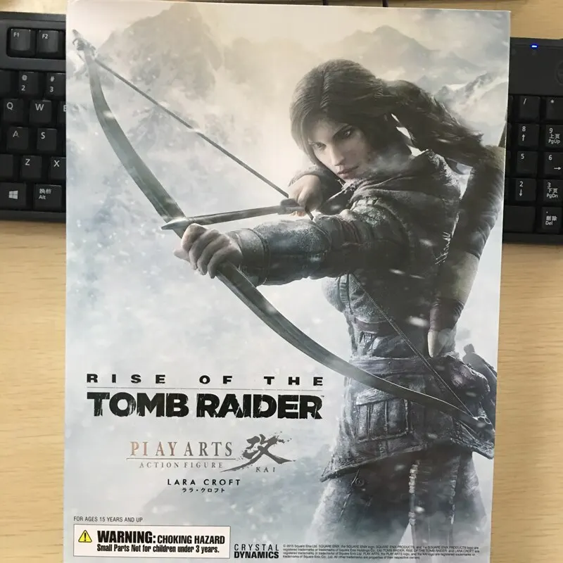 With Box Rise of The Tomb Raider фигурки для игры в искусство Лара Крофт BJD коллекционные игрушки 25 см - Цвет: With Box