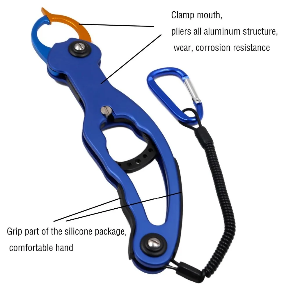 Aluminum Alloy Fishing Grip Portable Fish Lip Trigger Lock Tackle Gripper Grabber Grab Tool Tools | Спорт и развлечения