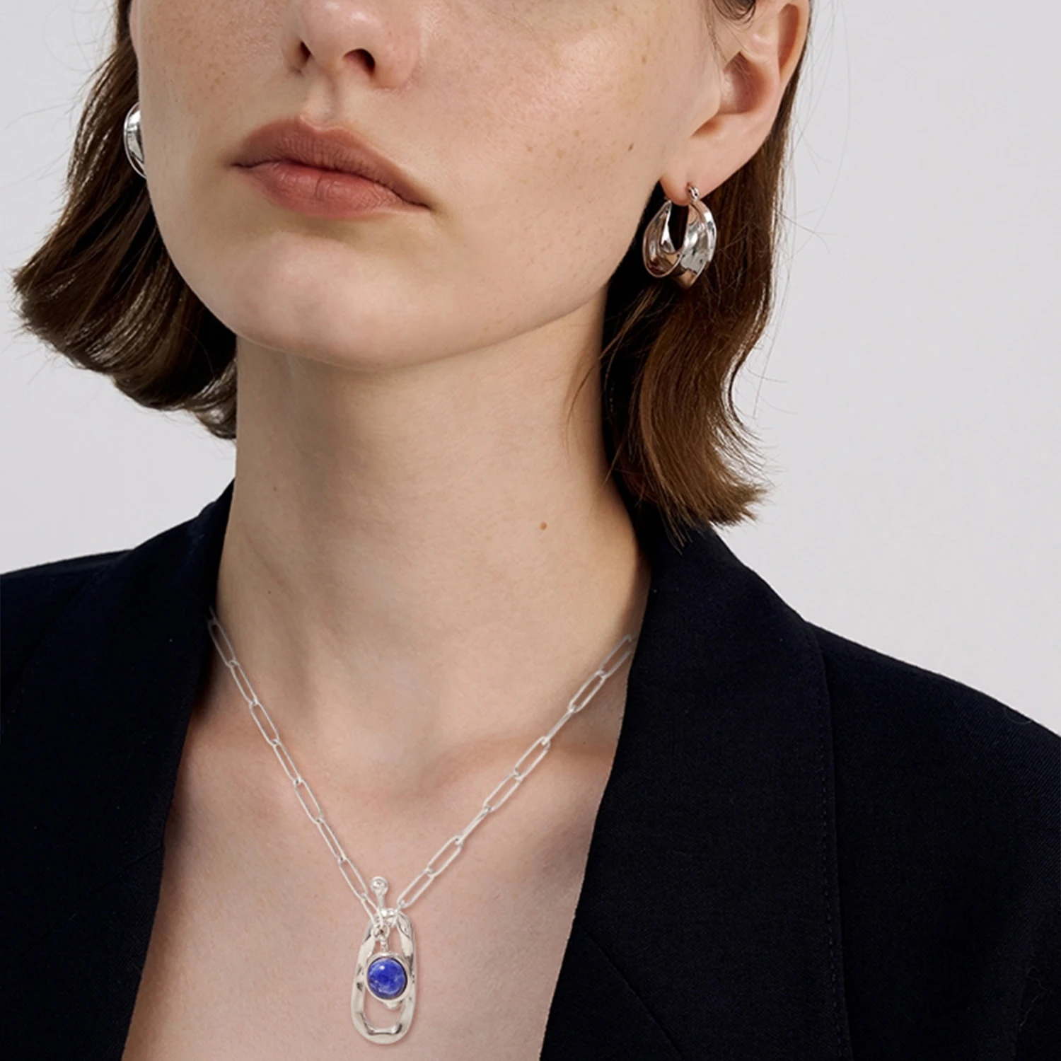 Ожерелье Uworld из нержавеющей стали с подвеской водонепроницаемый двухслойный