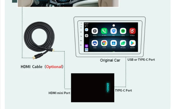 Carplay AI BOX Android 10 0 беспроводной Авто адаптер Box Автомобильный мультимедийный плеер