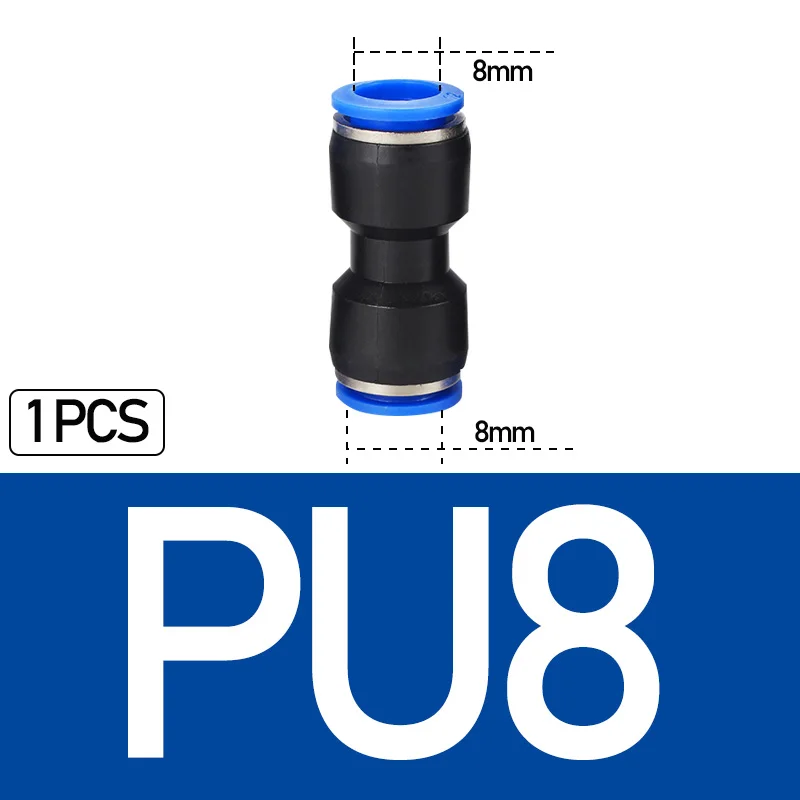 

1 шт. пневматический фитинг 4/6/8/10/12/14 мм из искусственной кожи, пластиковый соединитель, трубка, воздушные быстрые фитинги, вставной шланг для обжима воды