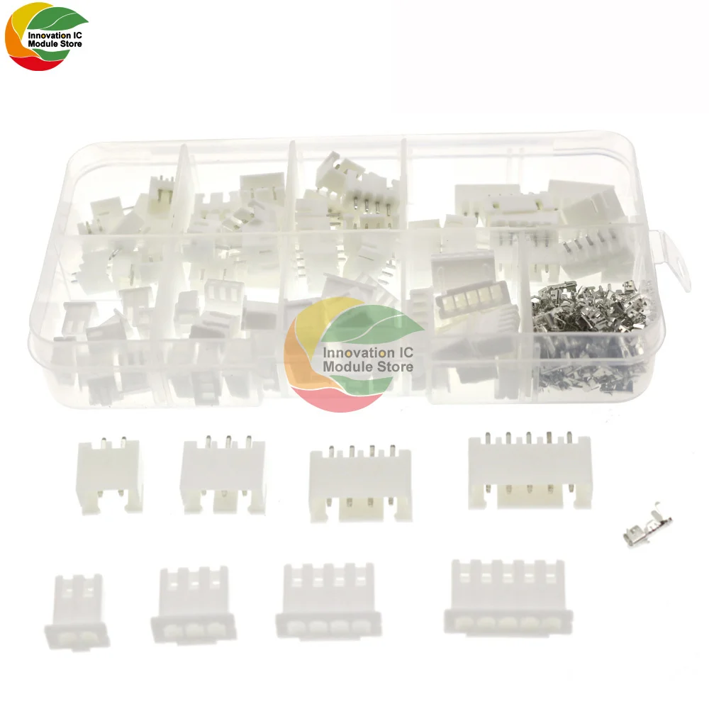 

230pcs XH2.54 2p 3p 4p 5 pin 2.54mm Pitch Terminal Kit / Housing / Pin Header JST Connector Wire Connectors Adaptor XH DIY Kits