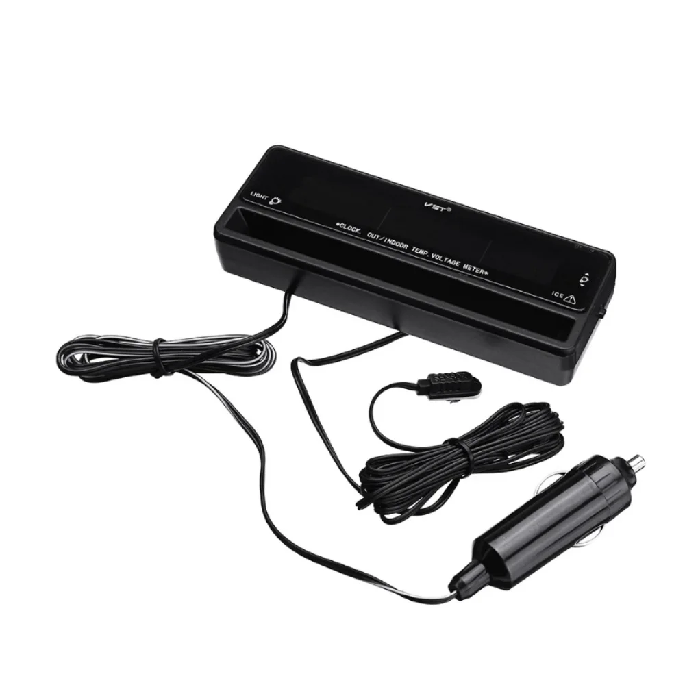 Автомобильные часы для авто машины: подсветка вольтметр термометр 7010V |