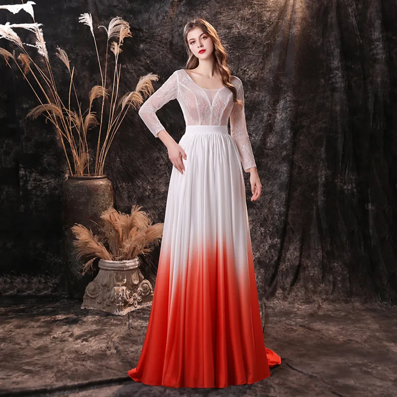 

Milomi.cp customize 2021 European and American new simple color matching long sleeve covered arm long dress long Korean dress