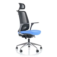 space office gold mesh executive chair blue