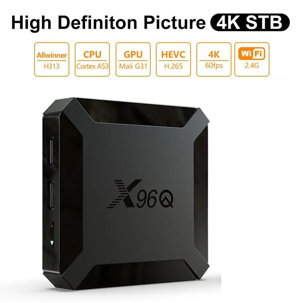 

X96Q Android 10.0 4K Smart TV Box High Definition Set Top Box Media Player Support Google Play Youtube Quad Core Set Top Box