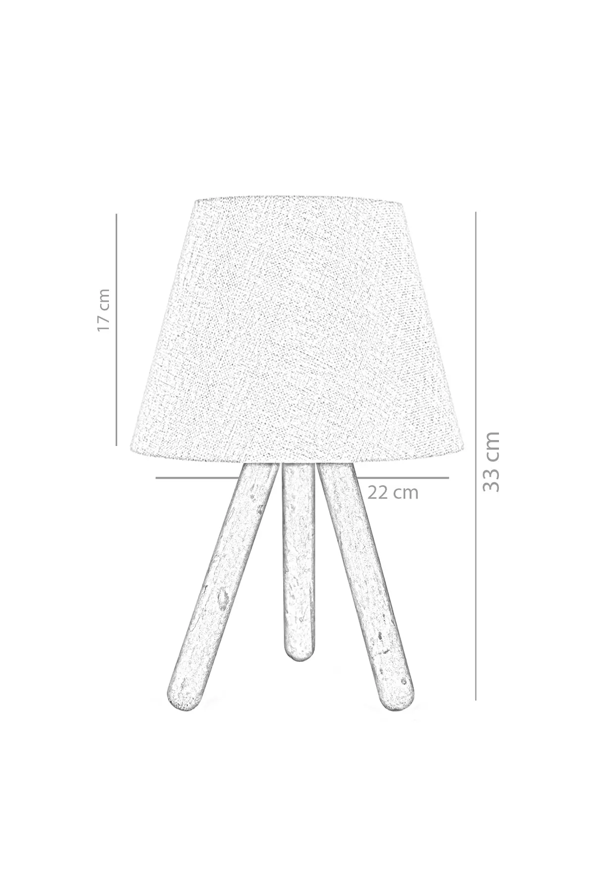 Абажур деревянный с 3 ножками декоративное освещение для прикроватного столика