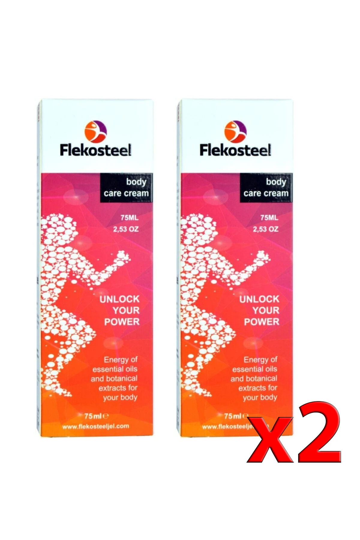 2 pces flekosteel para a dor articular creme 75 ml de artitritis com producao original