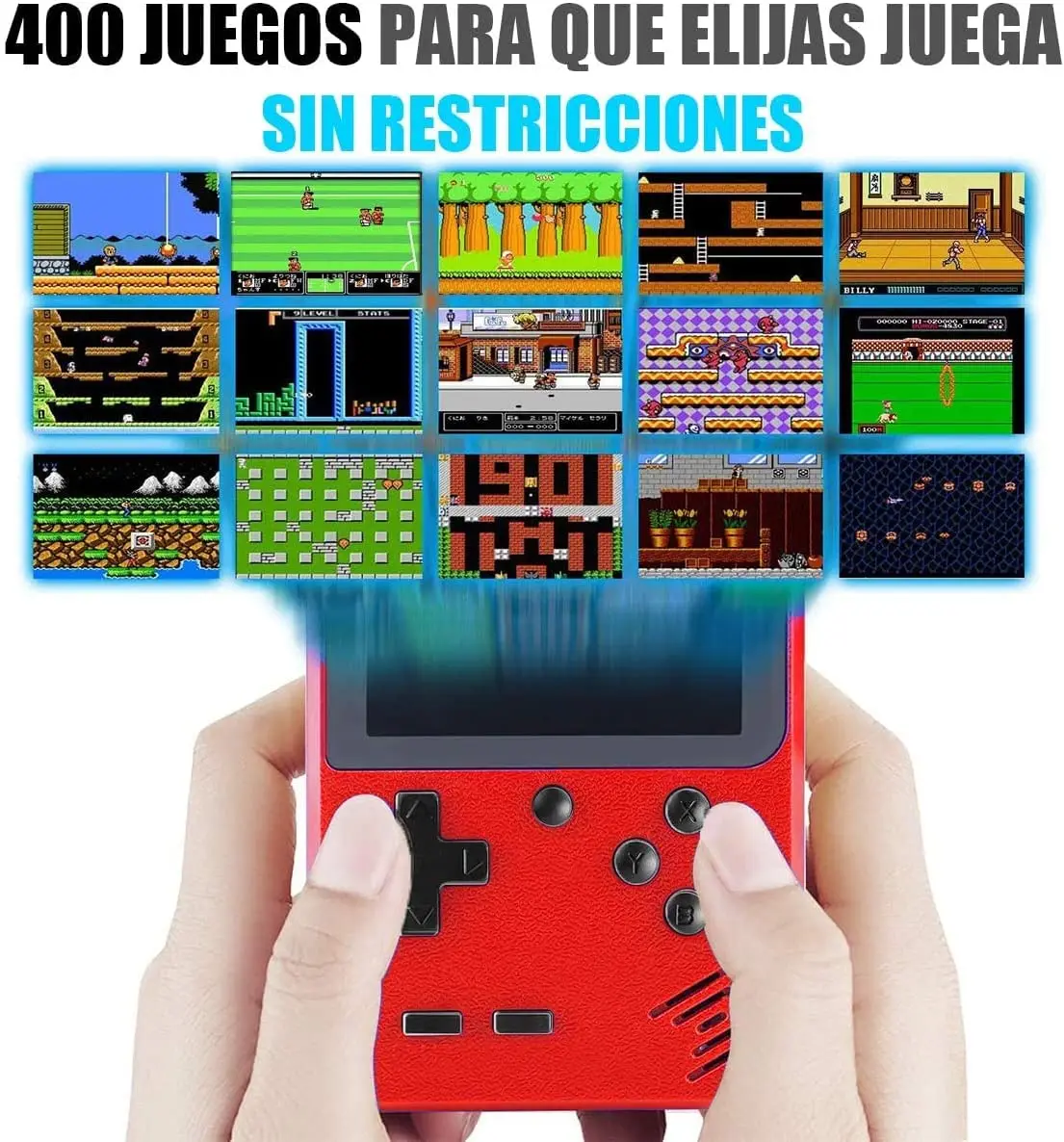Мини-Консоль 400 классических игр портативная для 1 или 2 игроков с разъемом