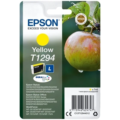 Оригинальный чернильный картридж Epson T1294 7 мл Желтый |