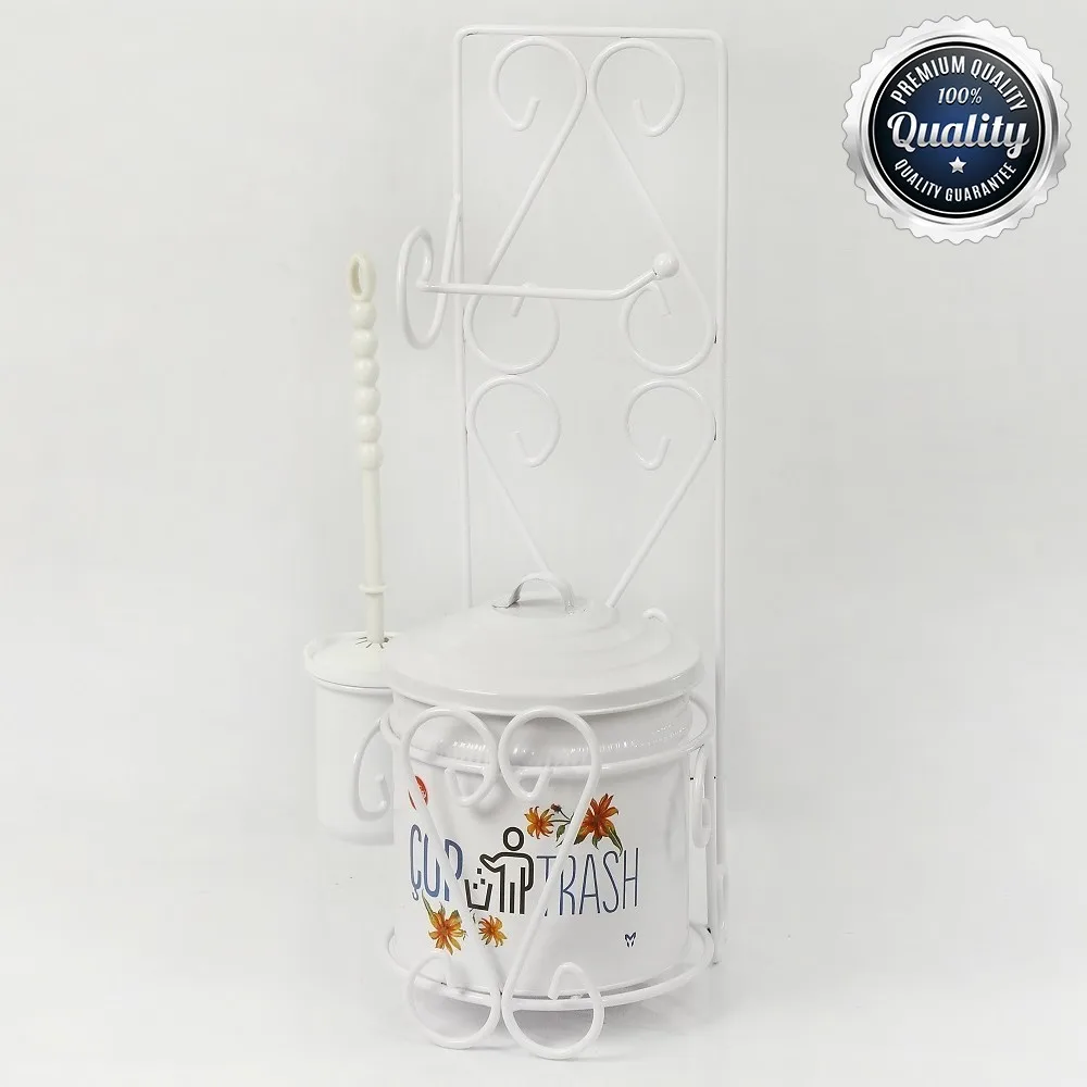 

Trash Can for Clean Tool and Storage Box Toilet Brush Toilet Paper Holder Accessories Dustbin Basket Bathroom Decorative