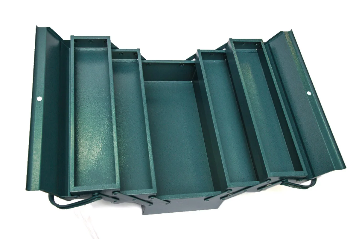 Ящик для инструментов Металлический 5 отделений уровней размер 41х21х20см |