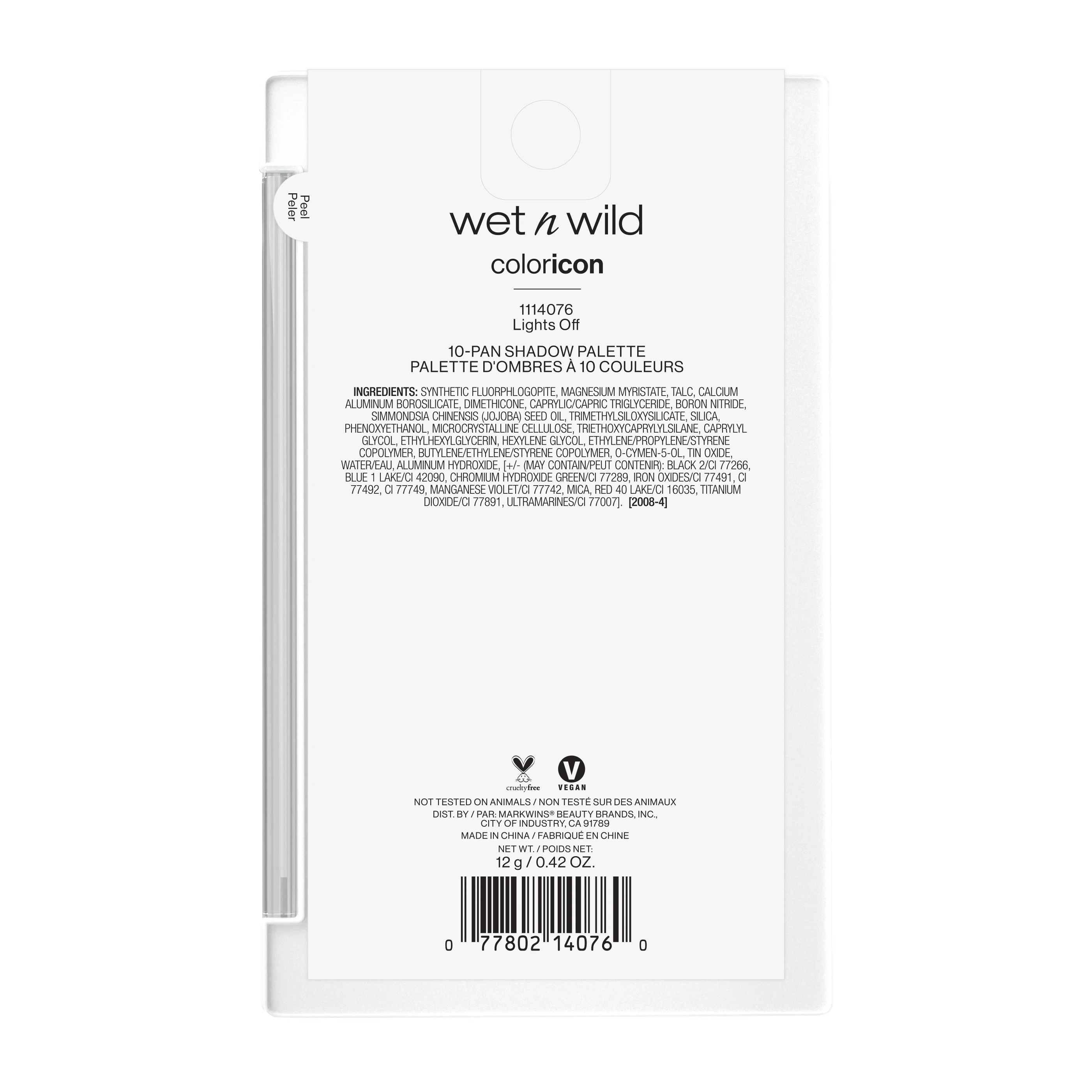 Wet n Wild Палетка теней для век Color Icon 10 Pan Palette (10 Оттенков) Тон 1114076e lights off - купить по