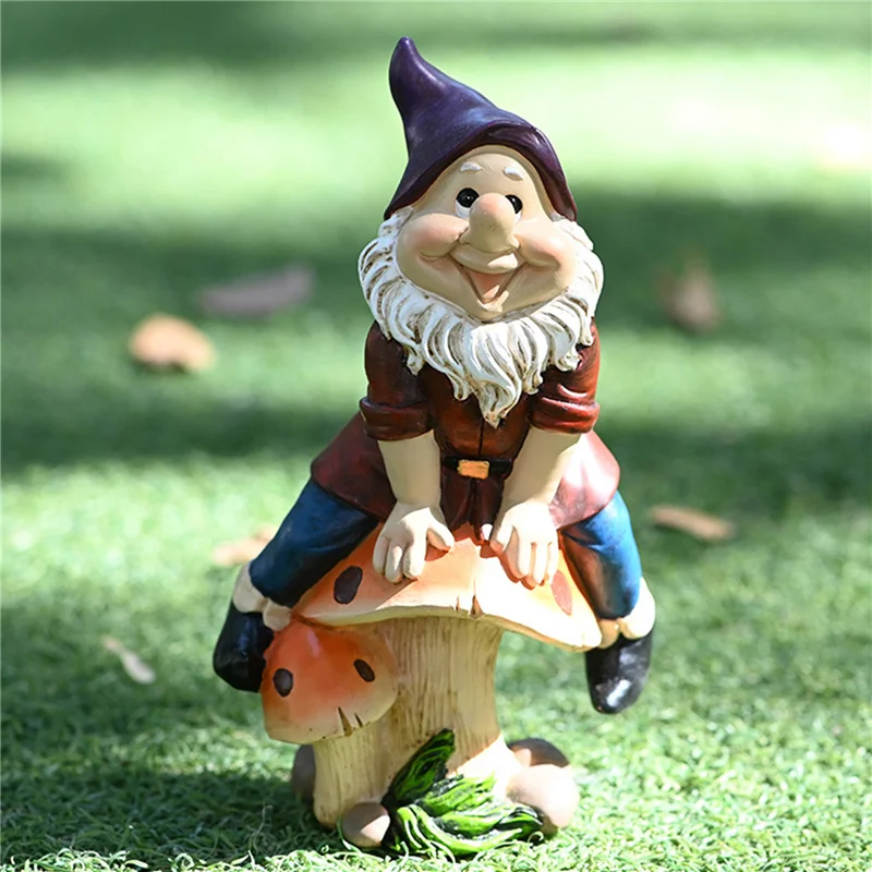 

1 PCS The Seven Dwarfs Of Snow White Sculpture Landscape Outdoor Garden Decoration Resin Cartoon Figurines Courtyard