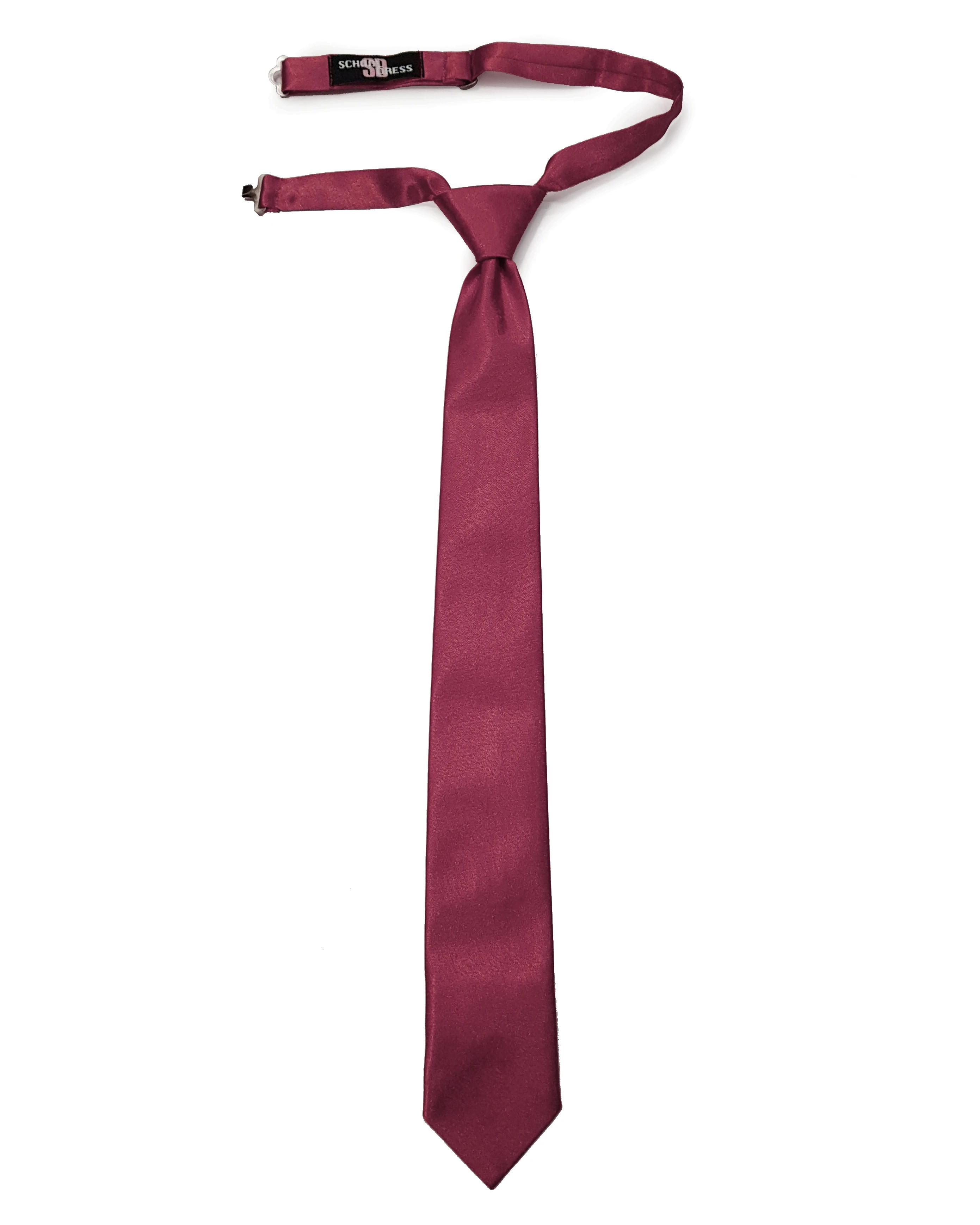 Бордовый тонкий галстук на ремешке с нагрудным платком. Галстук платком паше /