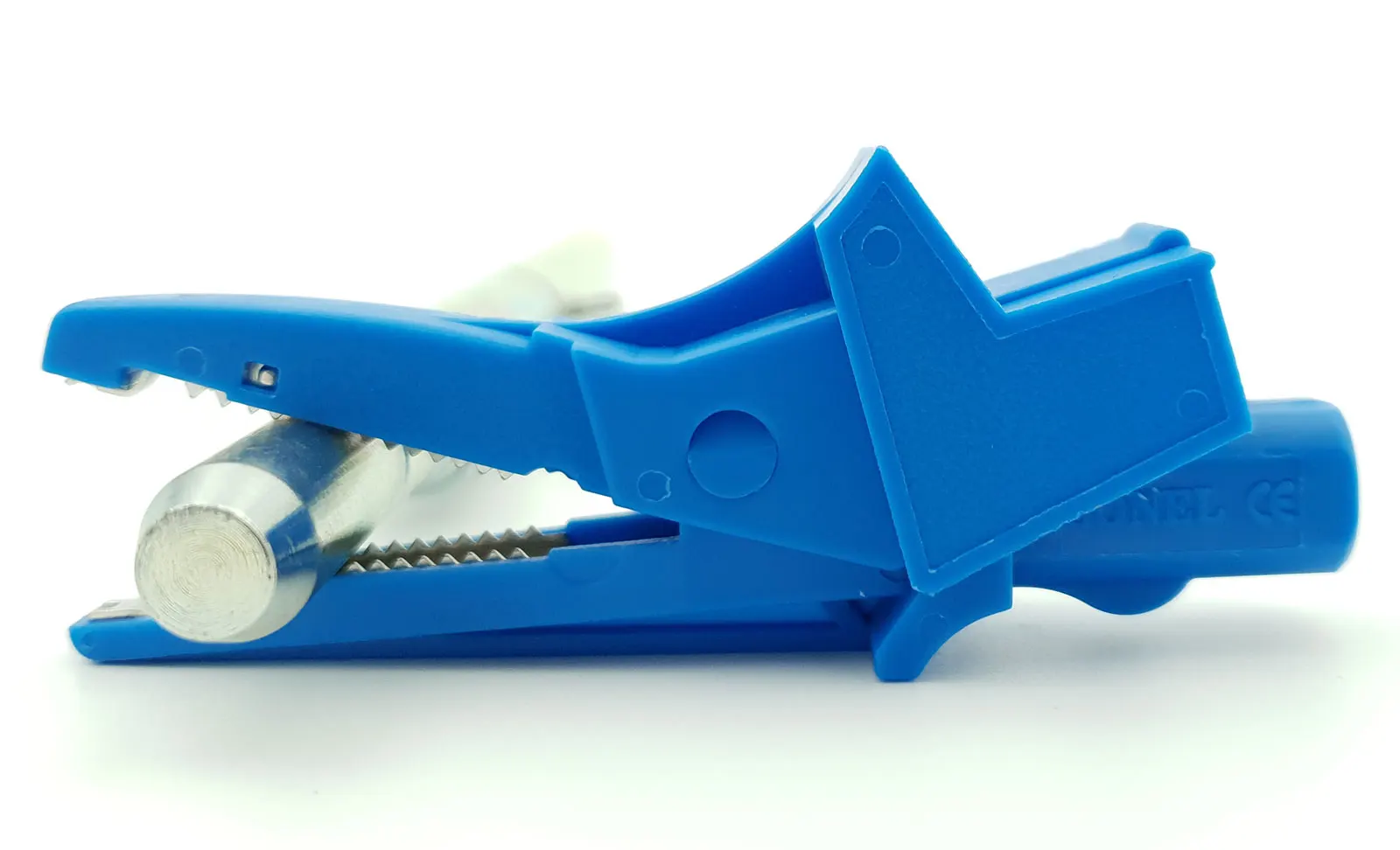 Зажим Крокодил изолированный голубой К02 Sonel (зажим для мультиметра щуп 4 мм 1000