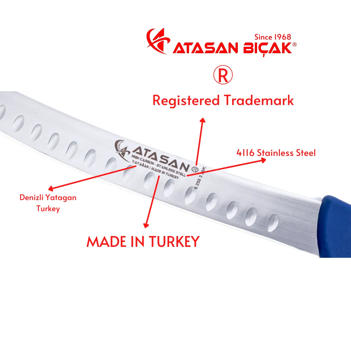 ATASAN нож для стейка с прорезью изогнутый шеф-нож кухонные ножи ручной работы