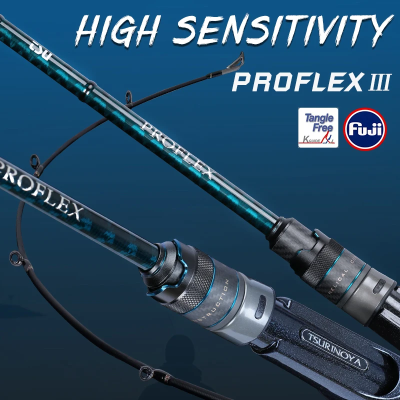 

TSURINOYA Profession Bass Rod PROFLEX Ⅲ 1.95 2.01 2.10m 2.21m Fast Action ML M L Power High Sensitivity 2 Section Fishing Rod