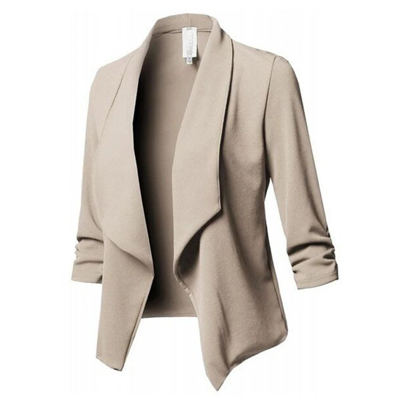

TBYL Women Fashion White Blazer Suits 2021 Plus Size Office Wear Femme Qualities Chic Cardigan Jacket Oversized Casual Coats