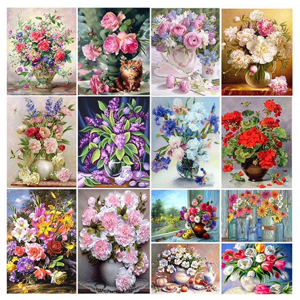 

Набор для алмазной вышивки «цветы», 20 моделей