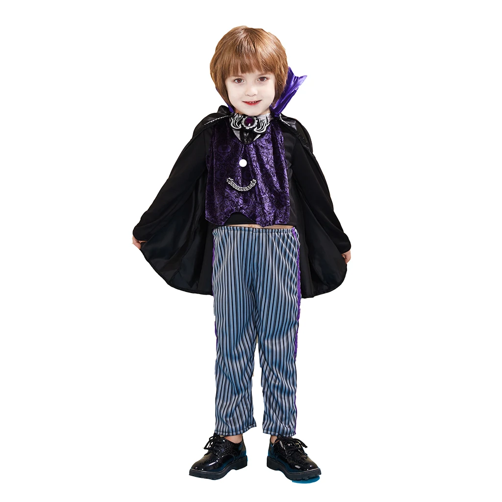 Snailify фиолетовый костюм вампира Малыш Дракула вампир косплей для Хэллоуина