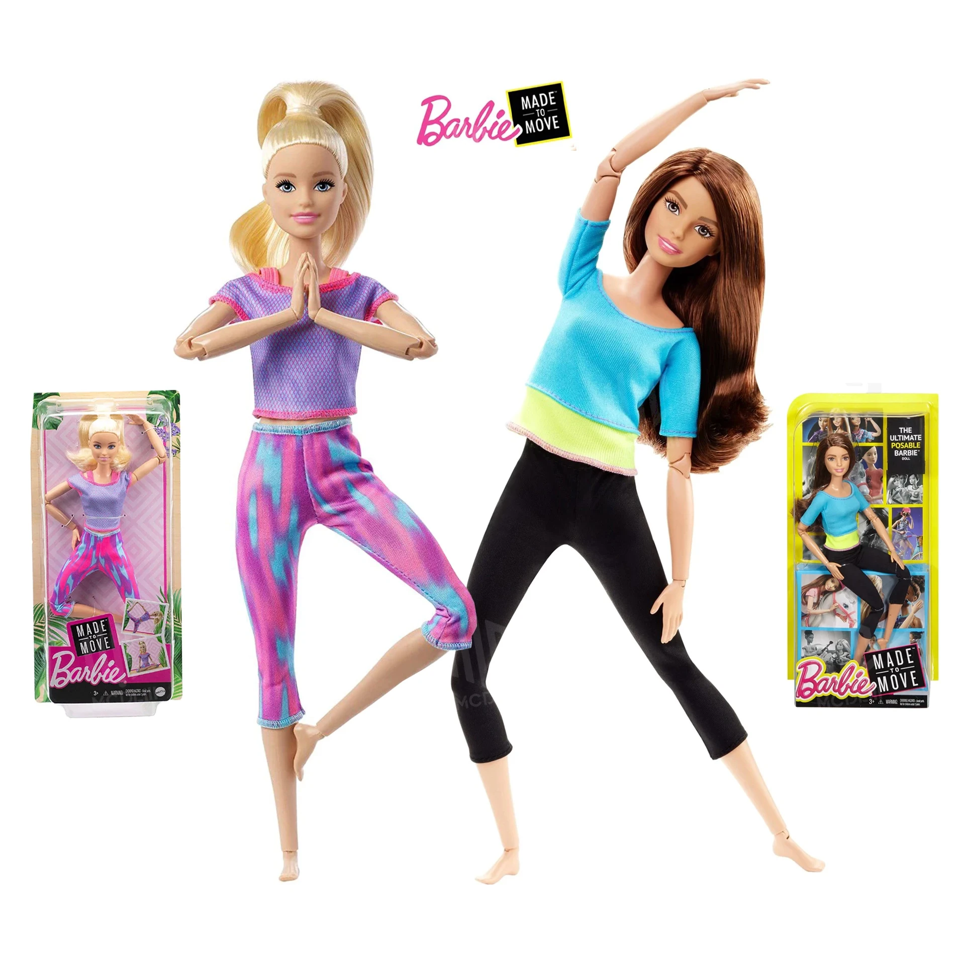 

Original Barbie Made To Move Doll, Toy Yoga Dolls Blonde Flexible Endless Movement Barbie Collector Toys For Girls Gift for Kids