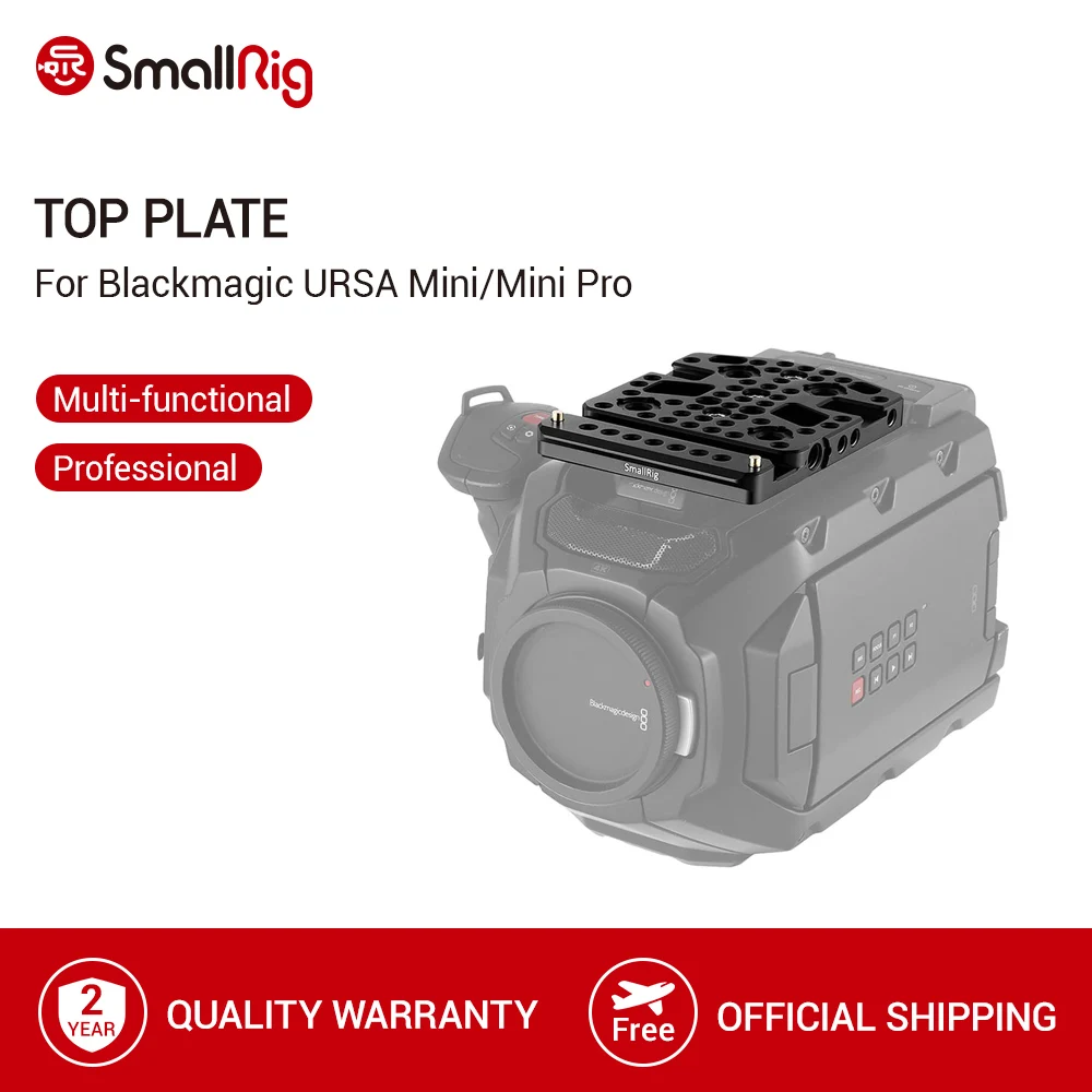 Верхняя пластина SmallRig для установки сыра Blackmagic URSA Mini с двумя креплениями на