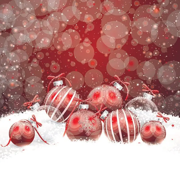 

Curtain Christmas Decorations Ornaments in the Snow Celebration Theme Snowflakes Red and White Art