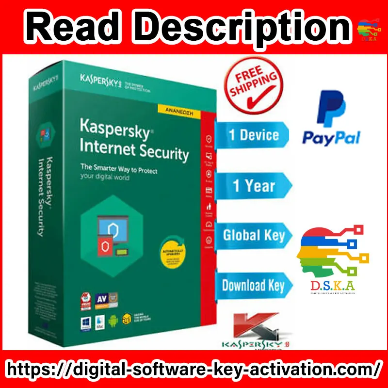 

Kaspersky-глобальный ключ активации для компьютерного устройства, Интернет-безопасности, 1 год