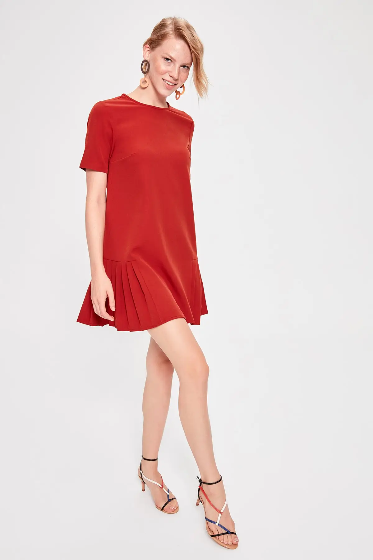Trendyol Tile Pilise Detail платье TWOAW20EL1335|Женские платья| |