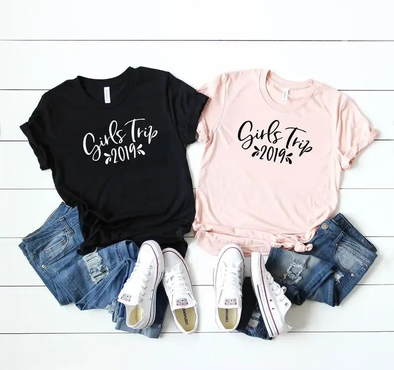 

Skuggnas New Arrival Girls Trip 2019 Shirt Vacay Mode shirt Girls Weekend t shirt Short Sleeve Fashion Tees Drop Shipping