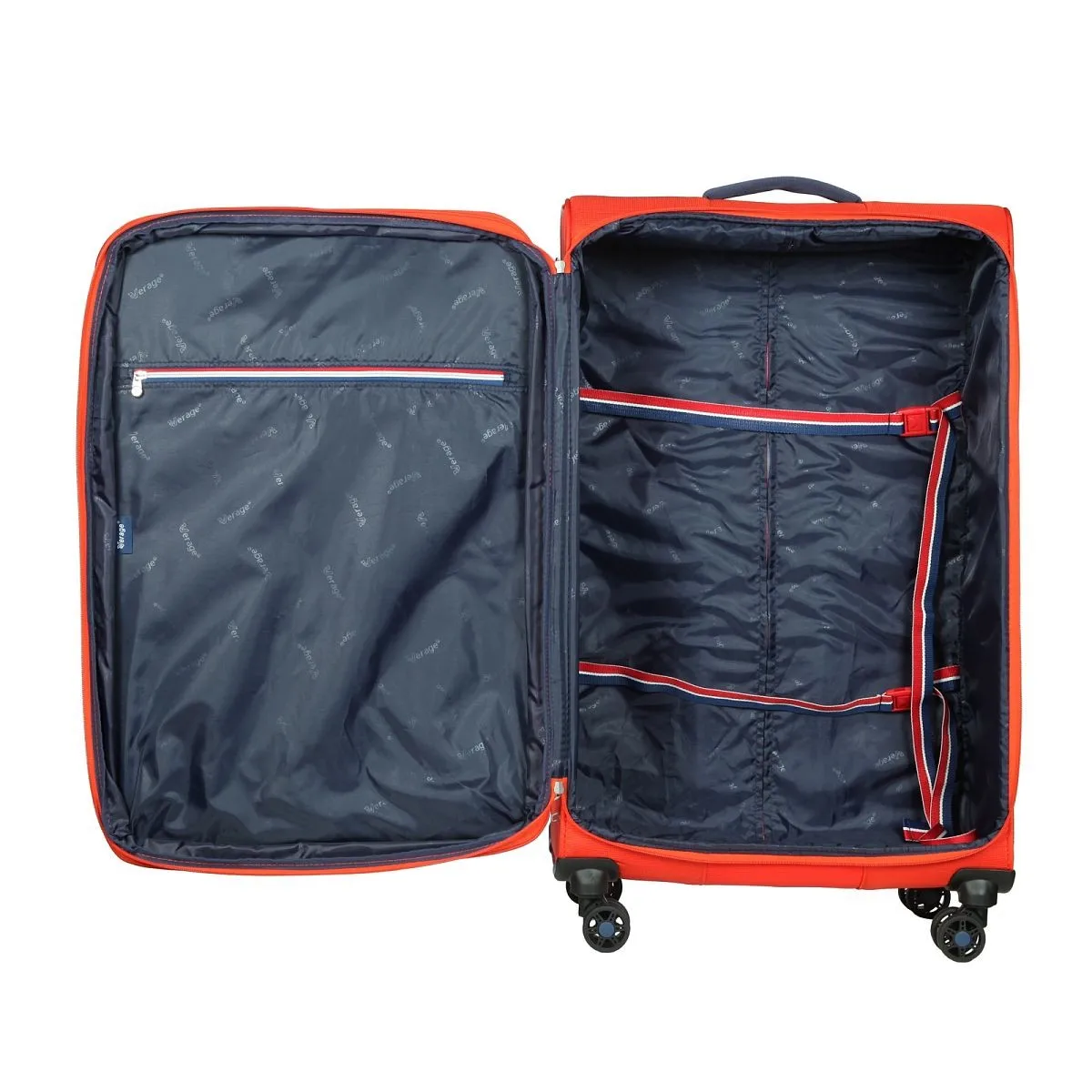 Suitcase retail gm18100w28 fabric case with expander ultra light double silent wheels durable | Багаж и сумки