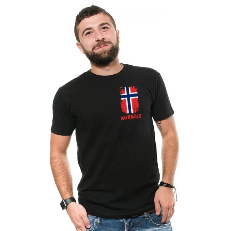 

Hot Sale Norway Fl Fashion Print T shirt Chest Logo Print Norwegian Pride Fl T shirt