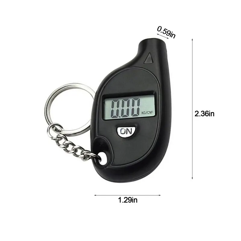 Mini Keychain Tire Pressure Gauge Digital LCD Display Car Tester Tool Safety Alarm | Автомобили и мотоциклы