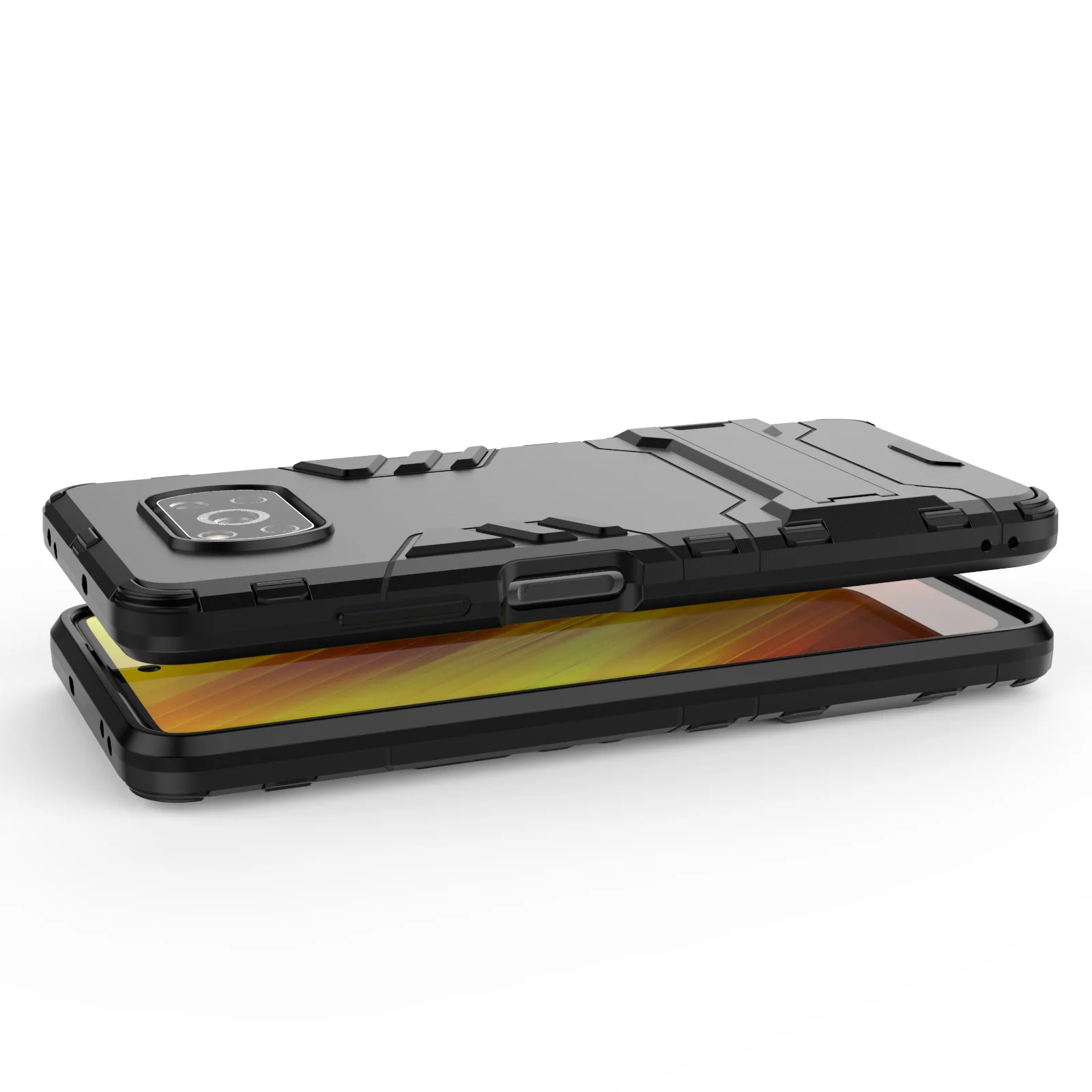 Compatible hydrogel case + Protector for Xiaomi Poco X3 NFC/X3 Pro with hybrid hard-resistant shock-resistant housing