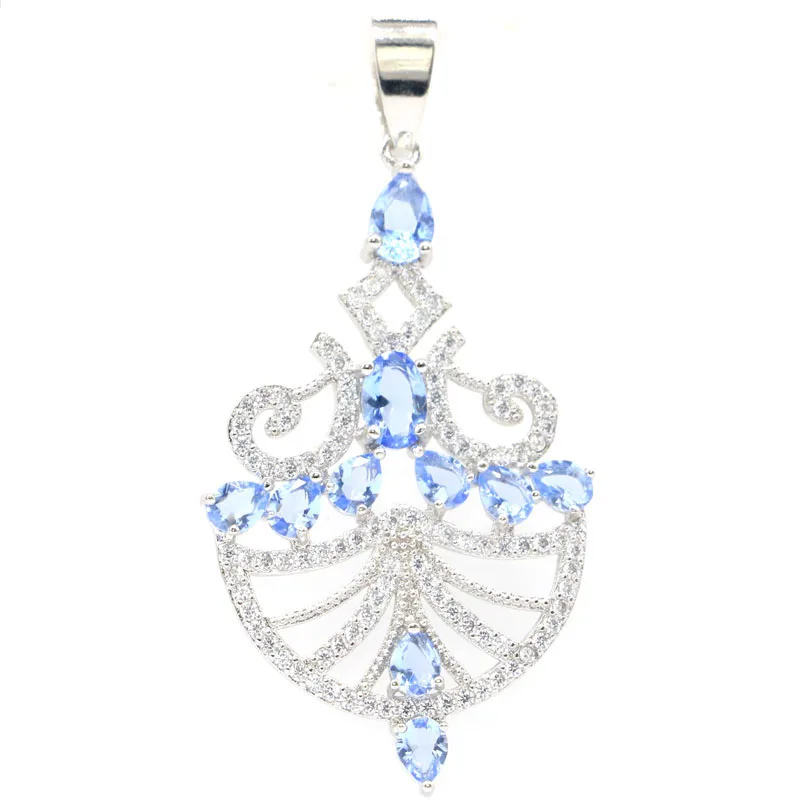 Роскошный розовый кулон SheCrown из серебра с кубическим цирконием и родолитом