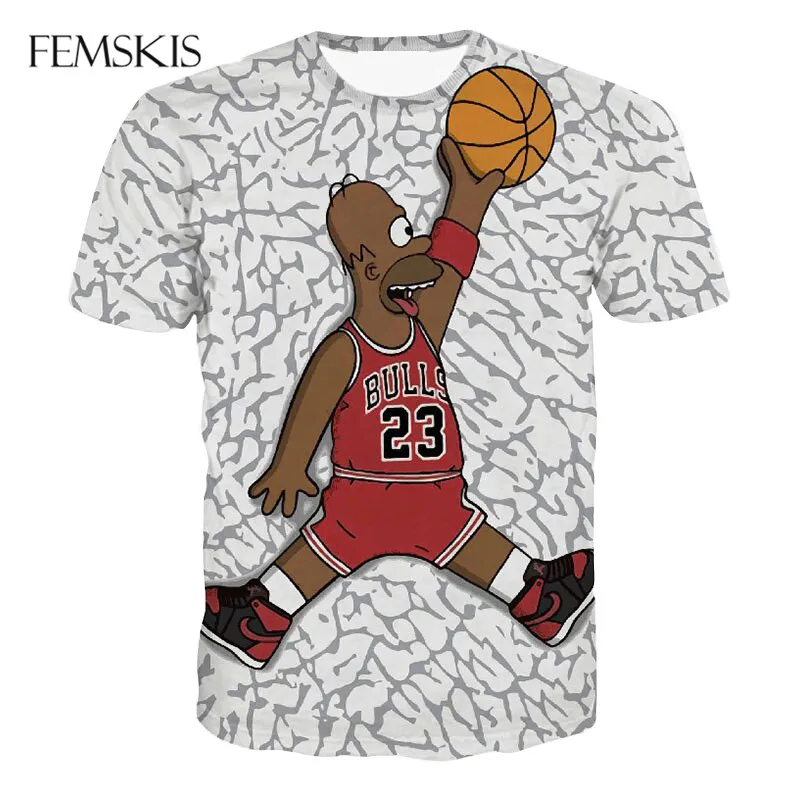 Женская летняя забавная футболка с героями мультфильма Симпсоны 3D коротким