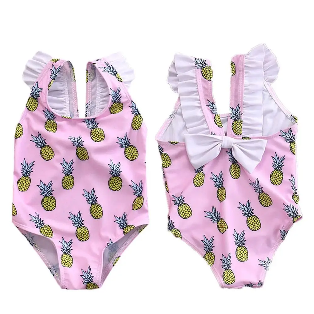 Детская одежда для девочек детей ясельного возраста принт фрукт ананас бикини