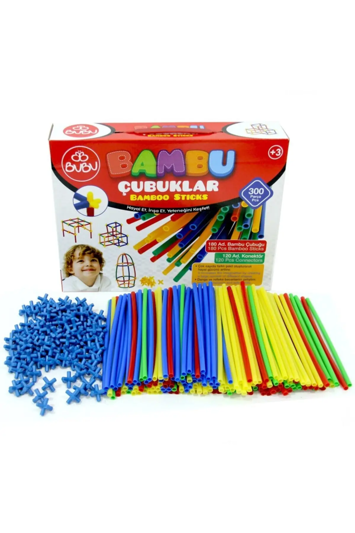 

Fun Bamboo Chopsticks 300 Parts For Kids Creative And Productive Intelligence Toy