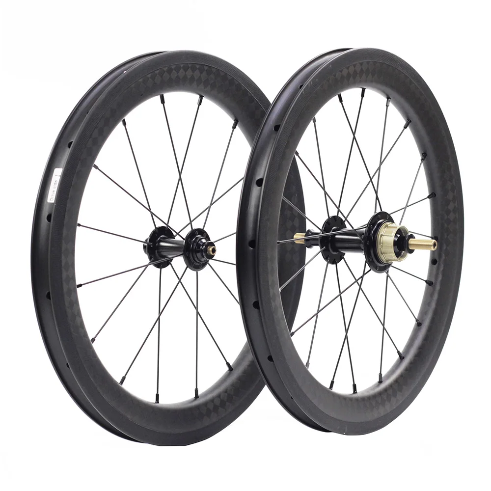 Silverock карбоновые колеса 1" 1 3/8" 349 обода тормоза 38 мм клинчер 1-3S для Brompton 3sixty складной велосипед на заказ велосипед колесная