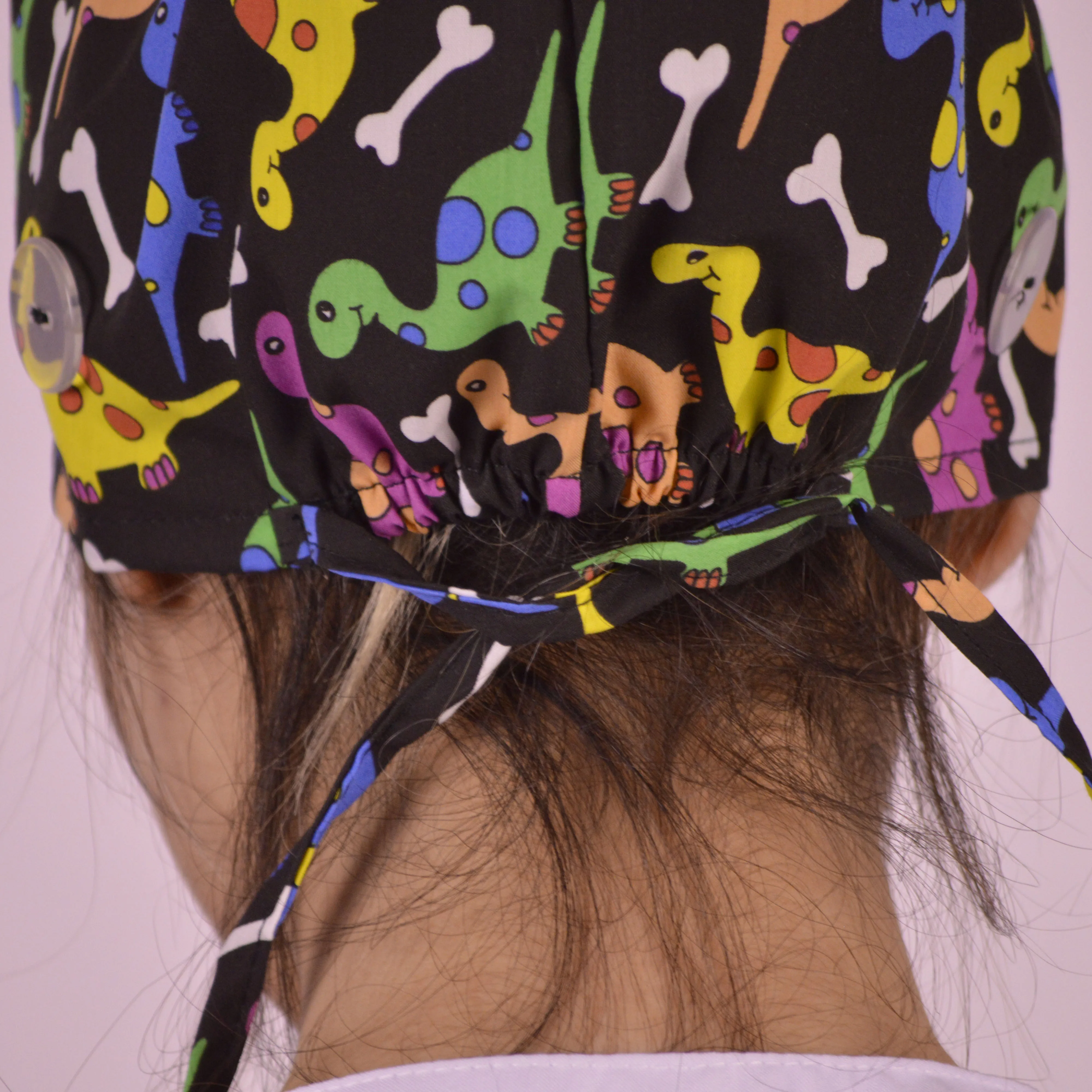 

Surgical cap,scrub caps,UNISEX,scrub caps with buttons,dinosaur,Bouffant hat,scrub hats for nurses,pony tail caps,chemo caps ca