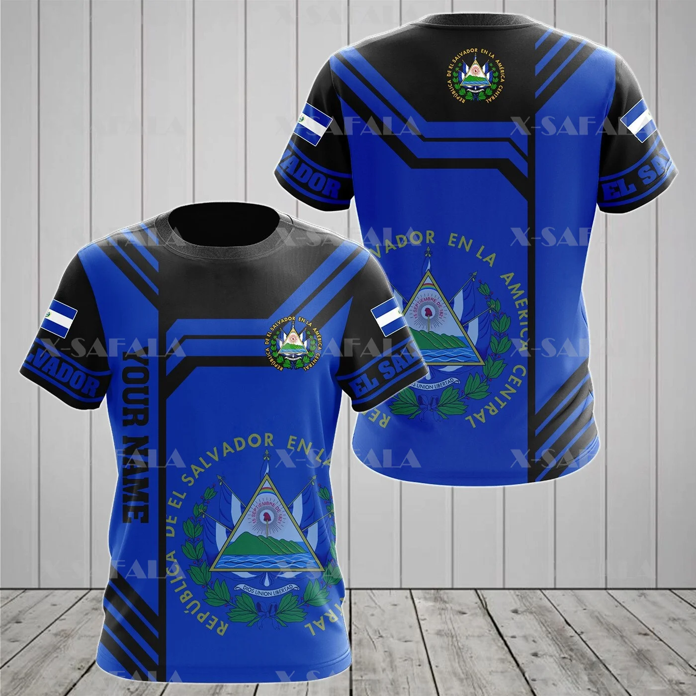 

EL SALVADOR PROUD Salvadorans Love Country Flag 3D Printed High Quality T-shirt Summer Round Neck Men Female Casual Top-7