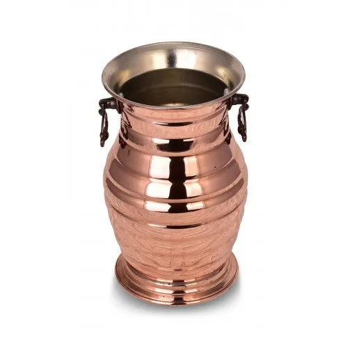 Медная Ваза ручной работы медная ручка плоская красная|Вазы| |