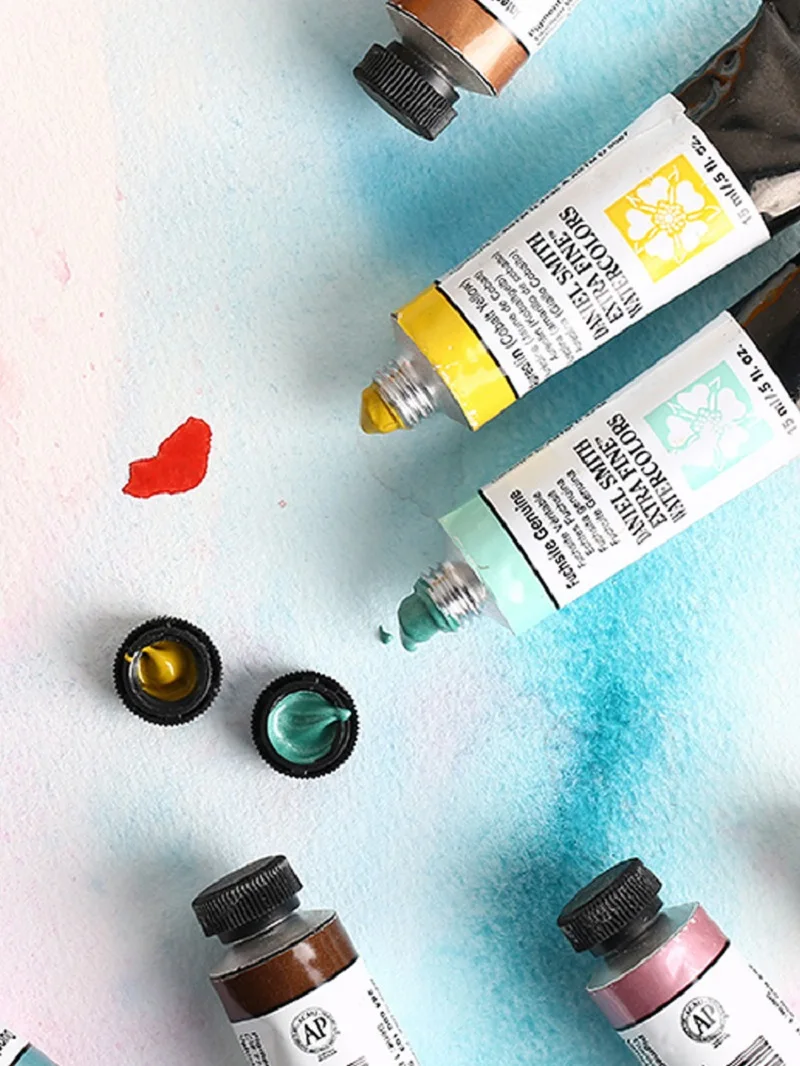 

American Daniel Smith Pearlescent Watercolor Paint Artist Metallic Aquarela 15ml Tube Art Supplies