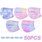 50 шт., одноразовые маски для лица для детей